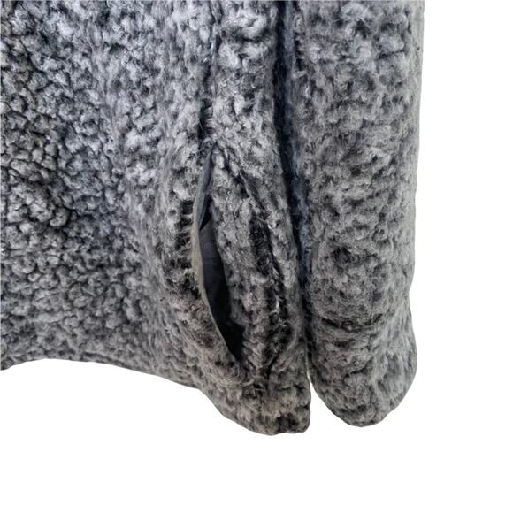 Original Weatherproof Vintage Womens Gray Sherpa 1/4 Zip Pullover Sweater Sz M - Picture 3 of 7